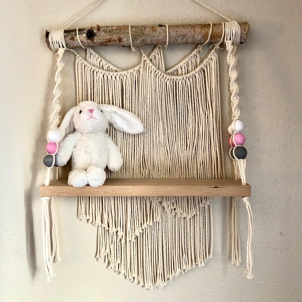 Macrame shelf